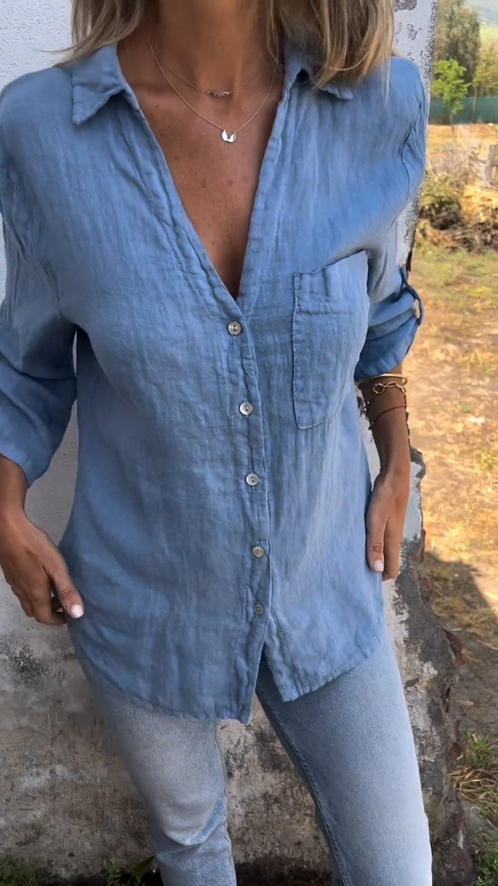 Lisette – Ibiza-stil Casual Skjortebluse