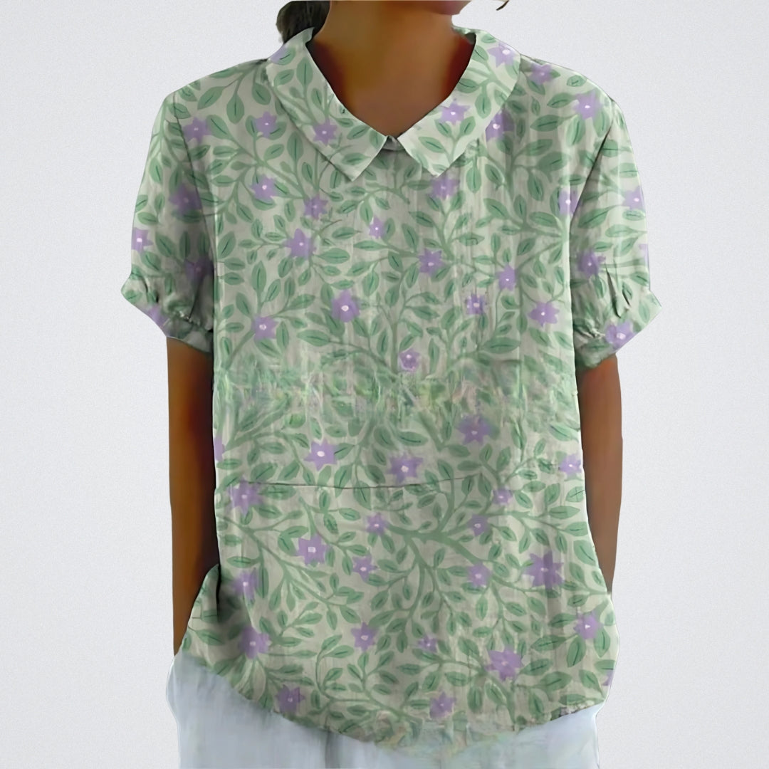 Lina – Blomstret Bluse