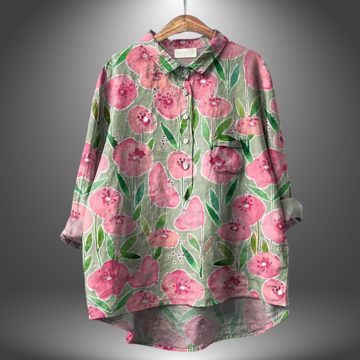 Flora – Feminin Bluse med Blomsterprint