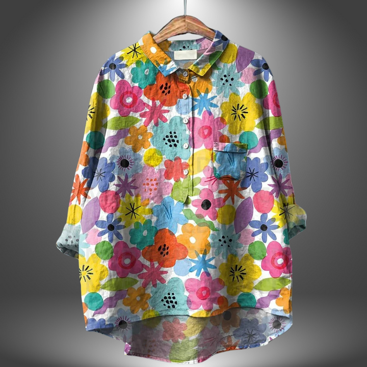 Flora – Feminin Bluse med Blomsterprint