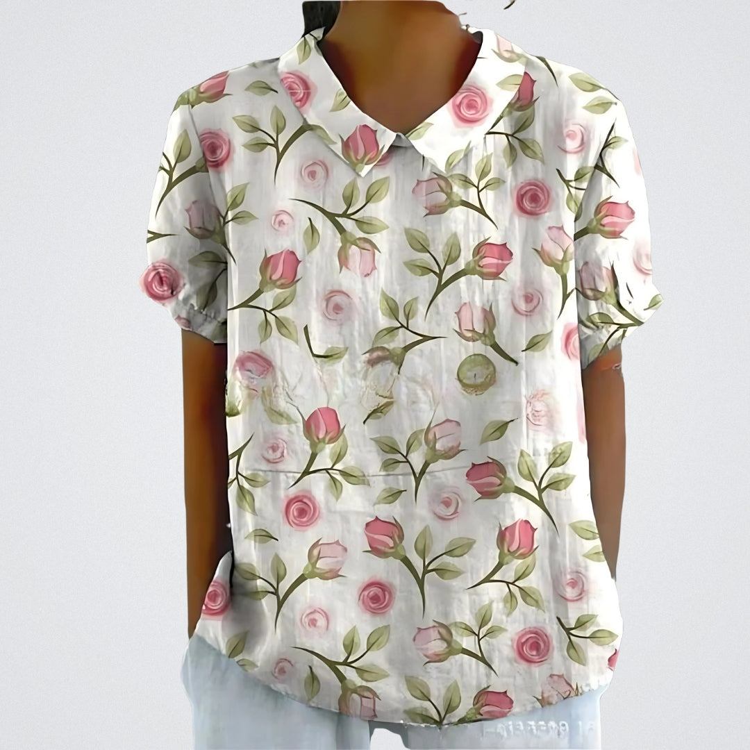Lina – Blomstret Bluse