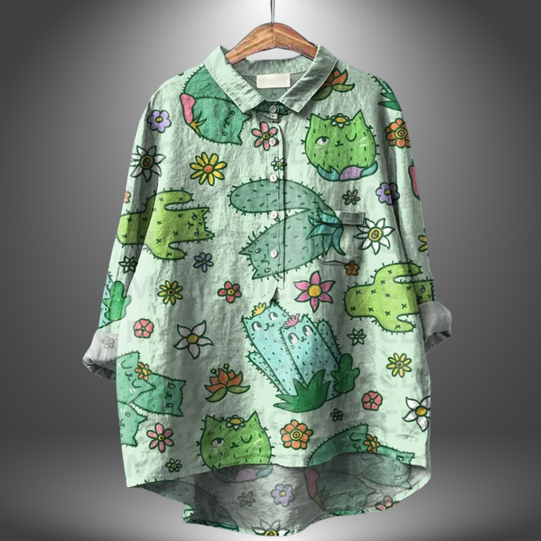 Flora – Feminin Bluse med Blomsterprint