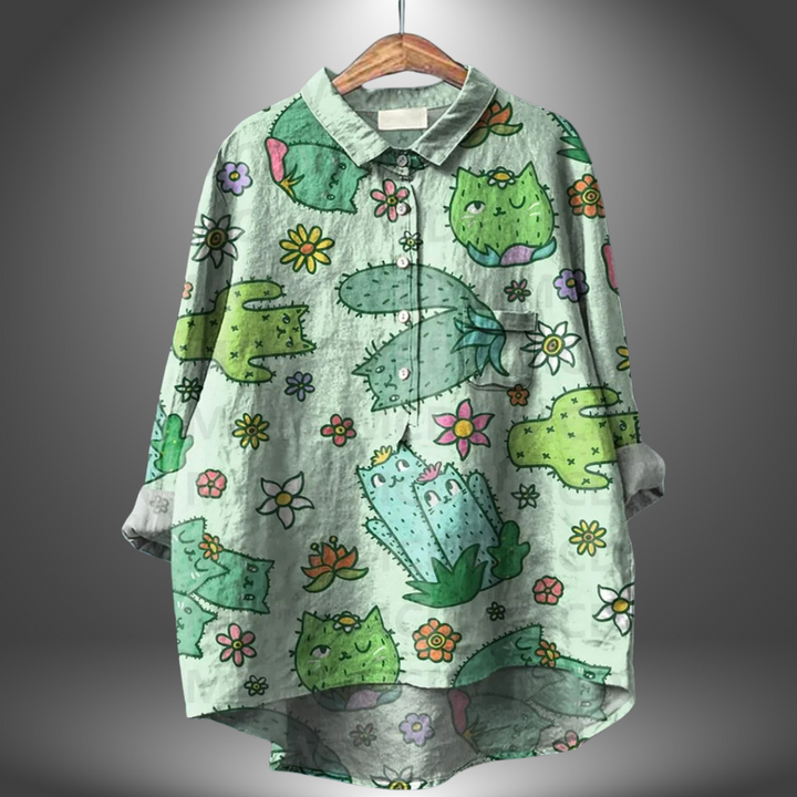 Flora – Feminin Bluse med Blomsterprint