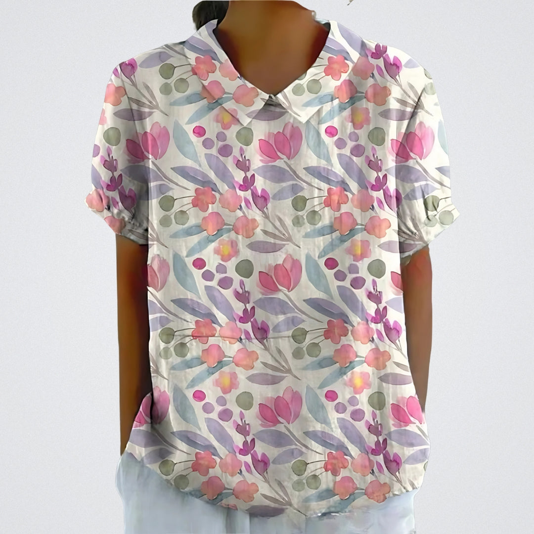 Lina – Blomstret Bluse