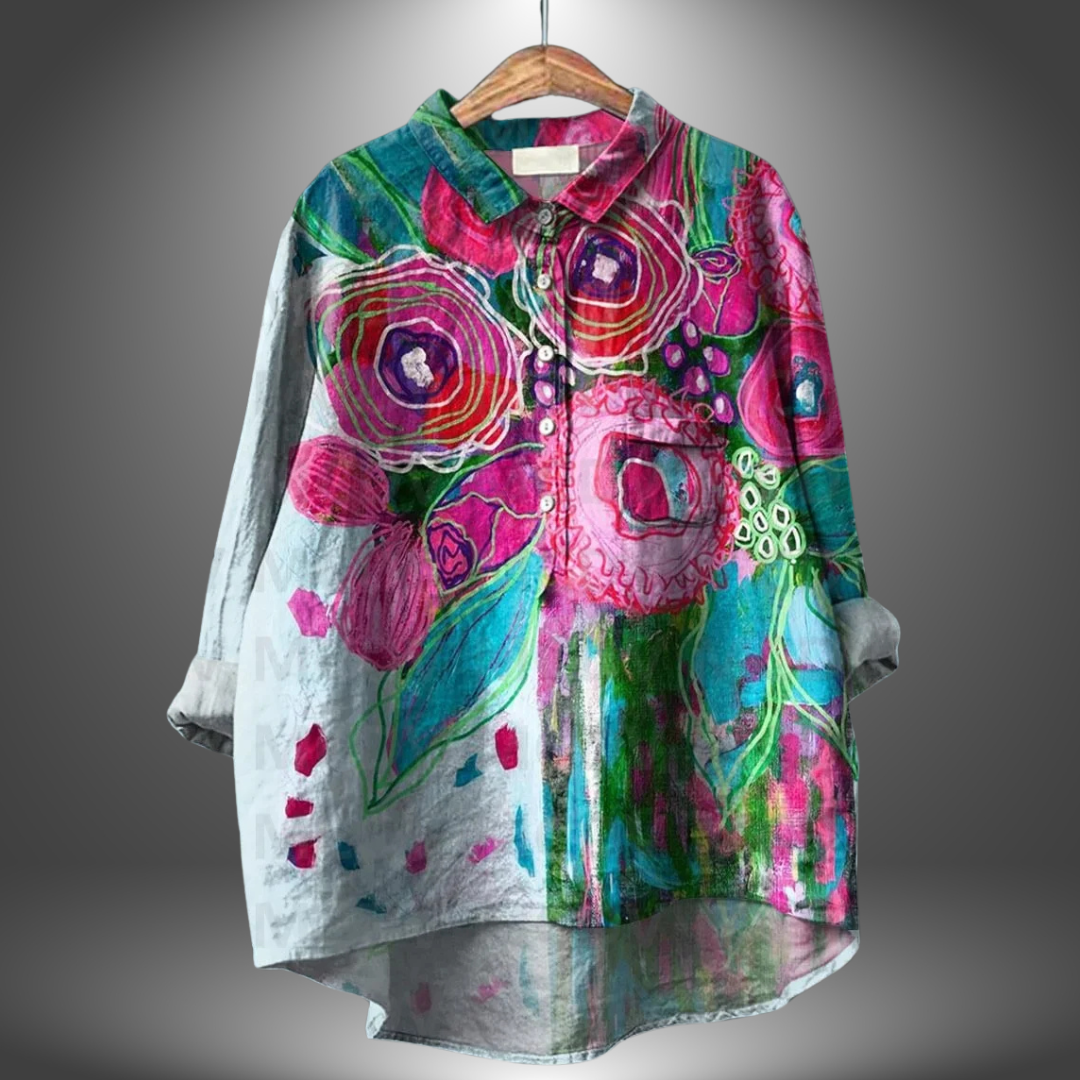 Flora – Feminin Bluse med Blomsterprint
