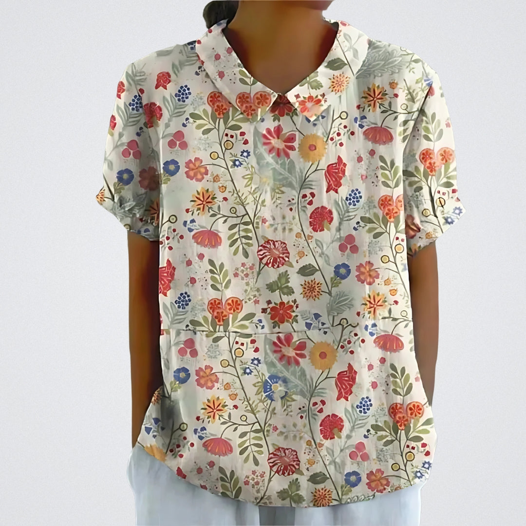 Lina – Blomstret Bluse