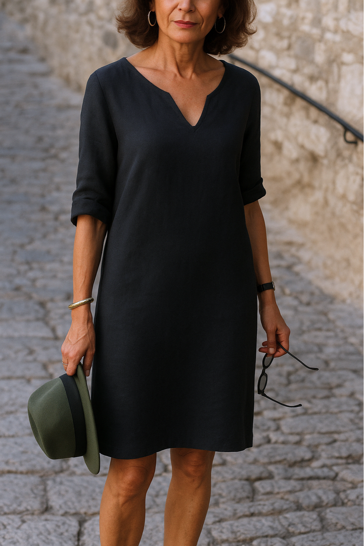 Ria – Elegant V-hals Kjole
