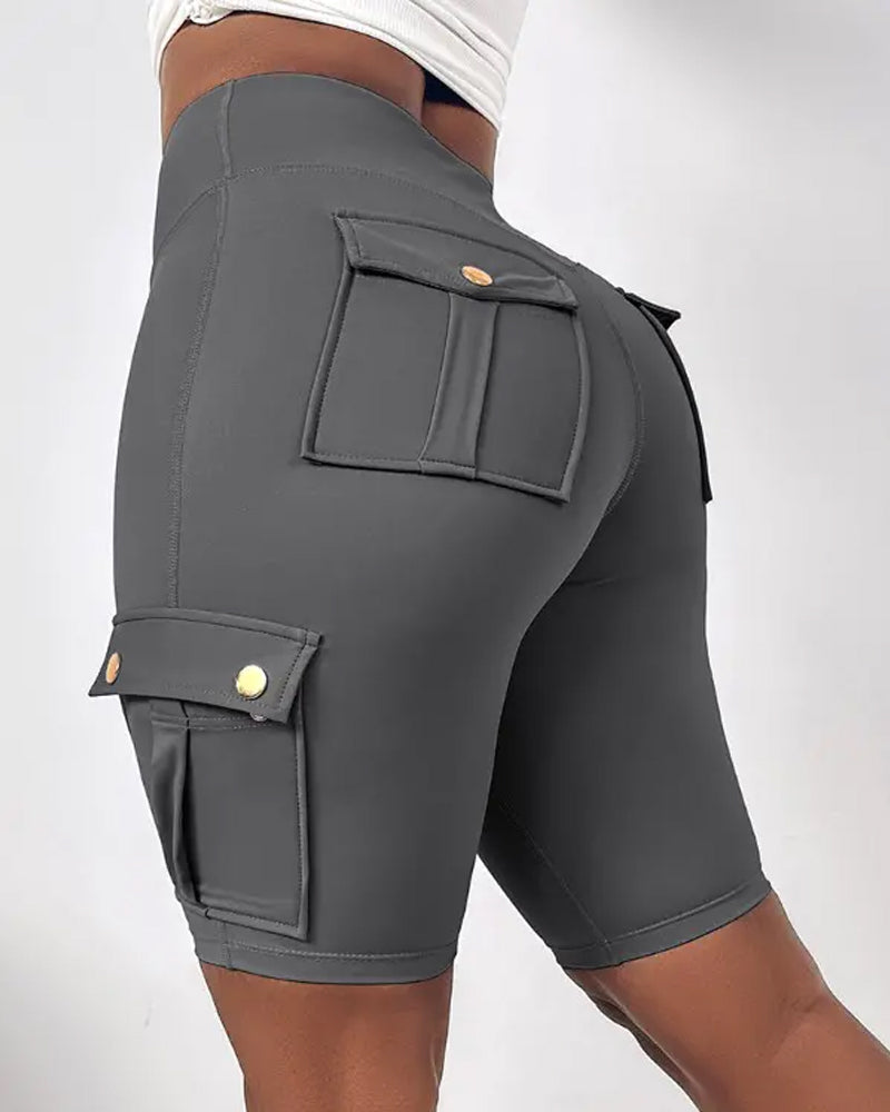 Warda – High-Waisted Shorts med Lommer