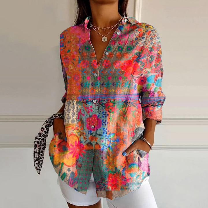 Anna – Elegant Bluse med Blomsterprint