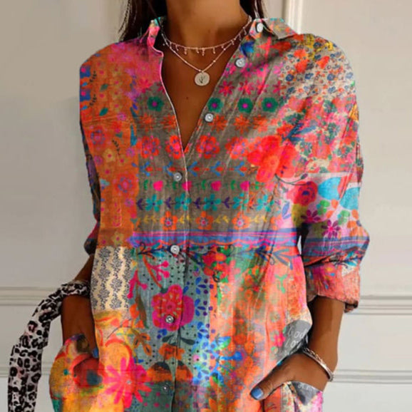 Anna – Elegant Bluse med Blomsterprint