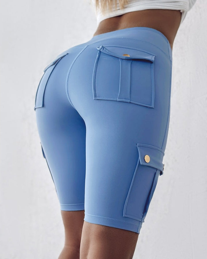 Warda – High-Waisted Shorts med Lommer