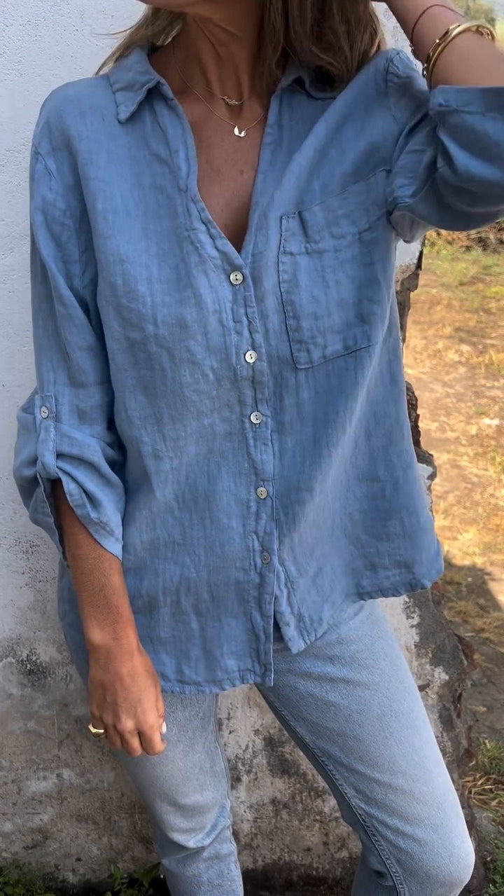 Lisette – Ibiza-stil Casual Skjortebluse