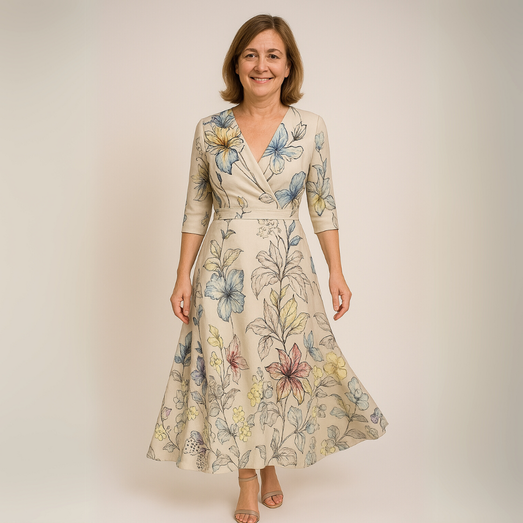 Emily - Luksuriøs Blomsterkjole