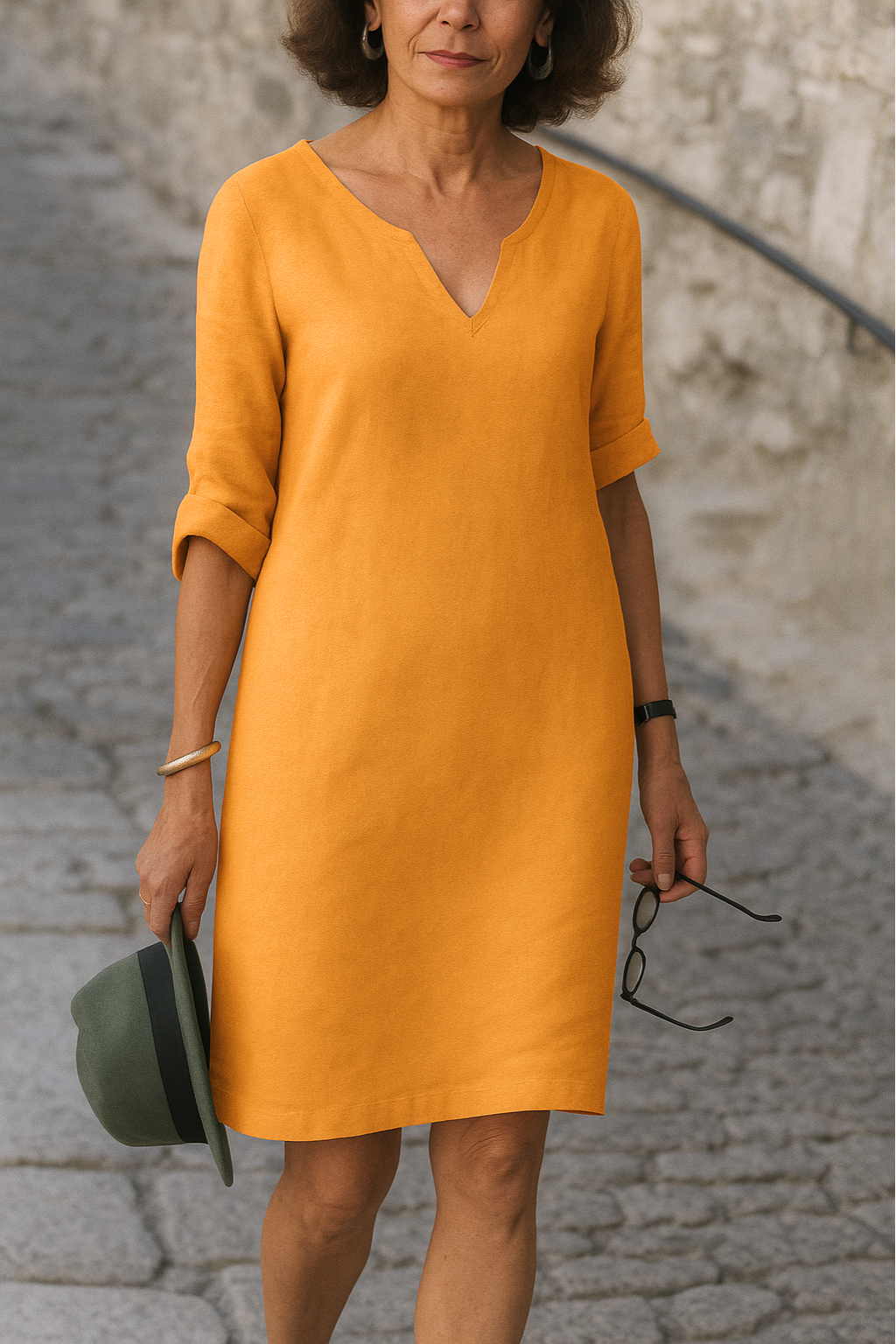 Ria – Elegant V-hals Kjole