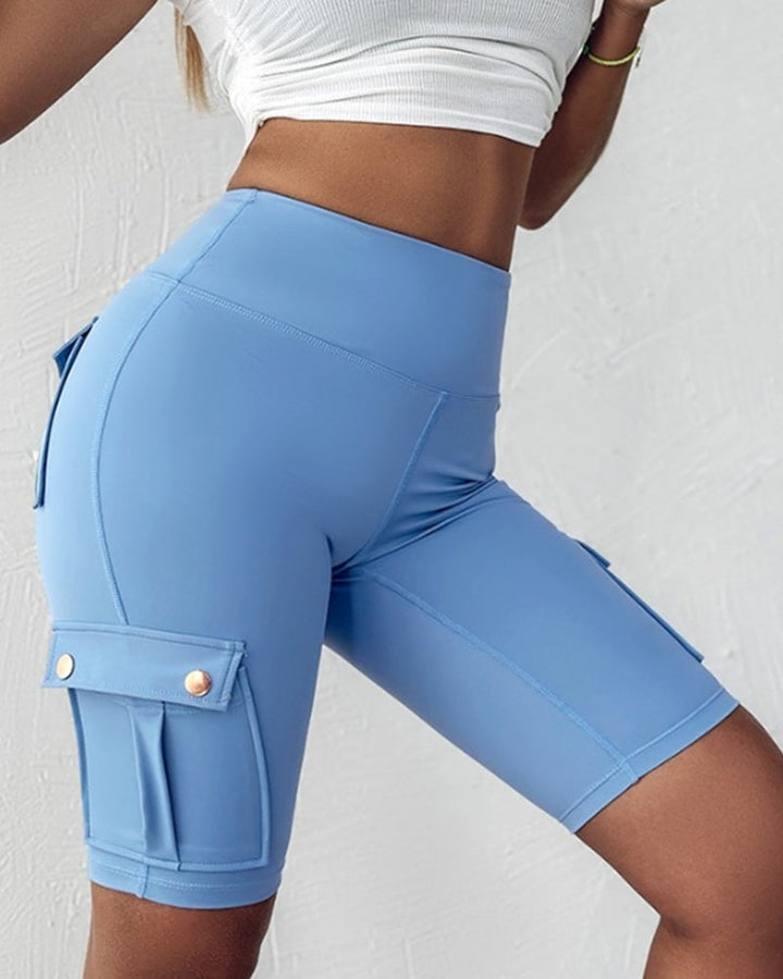 Warda – High-Waisted Shorts med Lommer