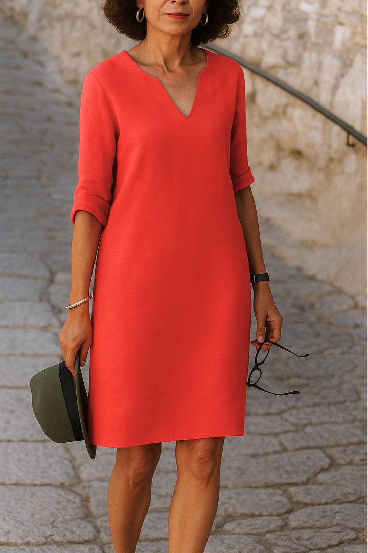 Ria – Elegant V-hals Kjole