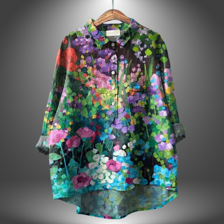Flora – Feminin Bluse med Blomsterprint