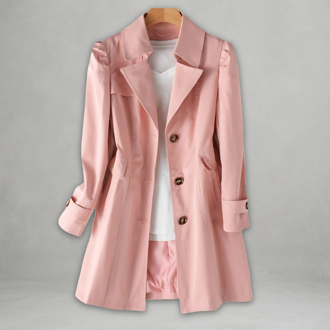 Daniela – Let Trenchcoat med Tidløs Elegance og Moderne Udtryk