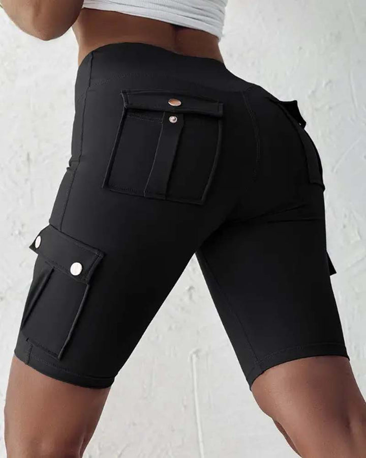 Warda – High-Waisted Shorts med Lommer