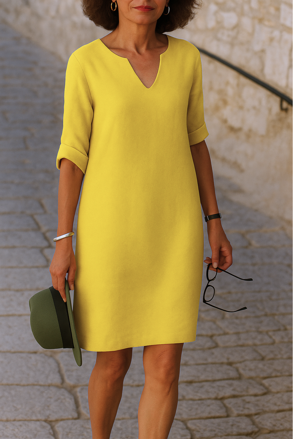 Ria – Elegant V-hals Kjole