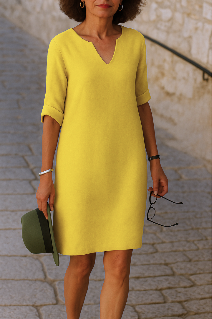 Ria – Elegant V-hals Kjole