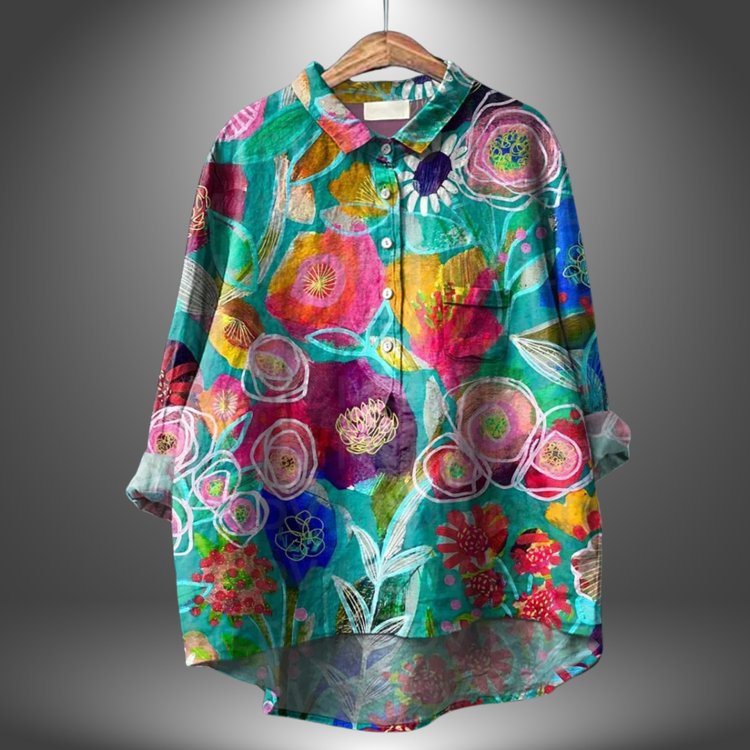 Flora – Feminin Bluse med Blomsterprint
