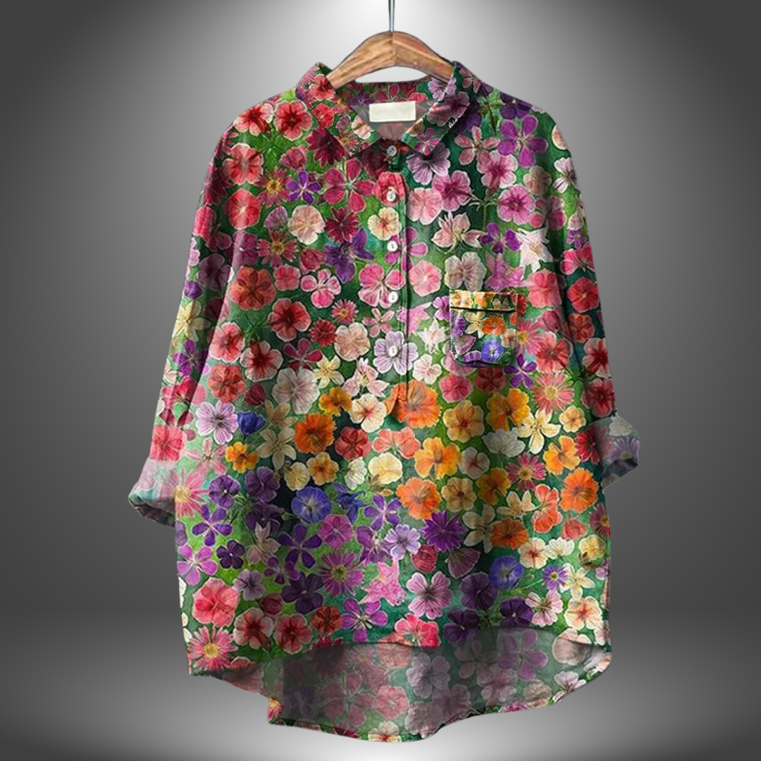 Flora – Feminin Bluse med Blomsterprint