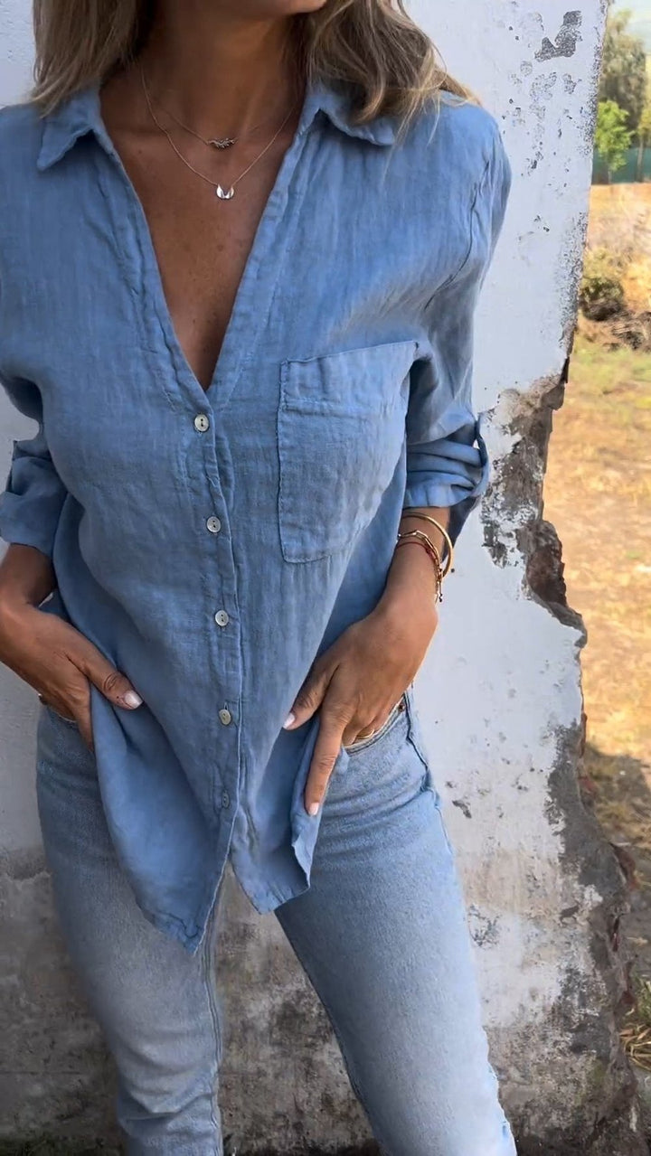 Lisette – Ibiza-stil Casual Skjortebluse