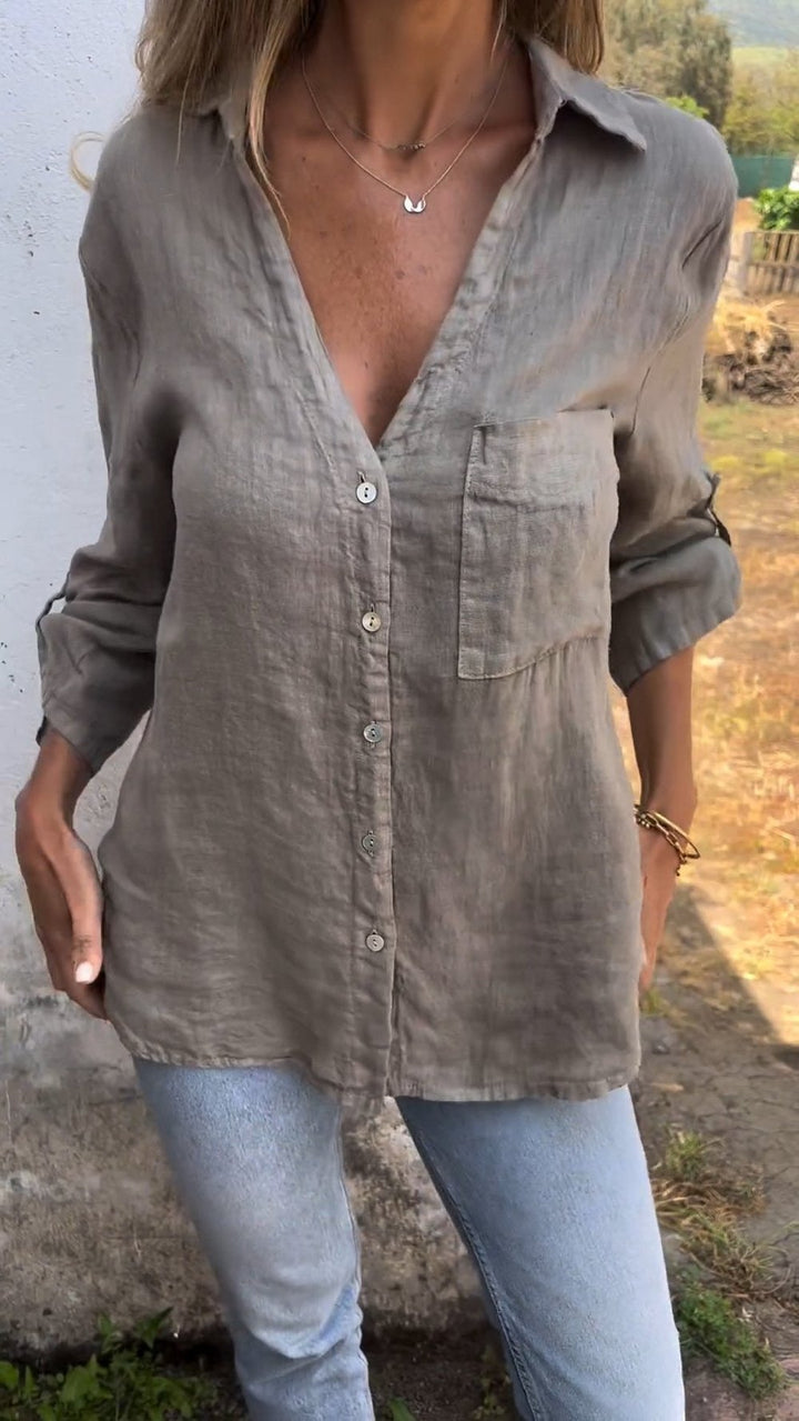Lisette – Ibiza-stil Casual Skjortebluse