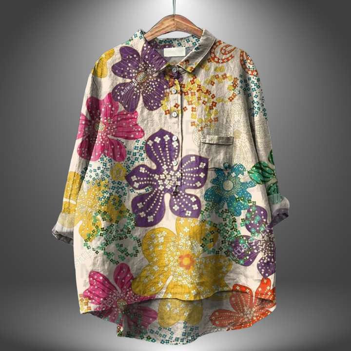 Flora – Feminin Bluse med Blomsterprint