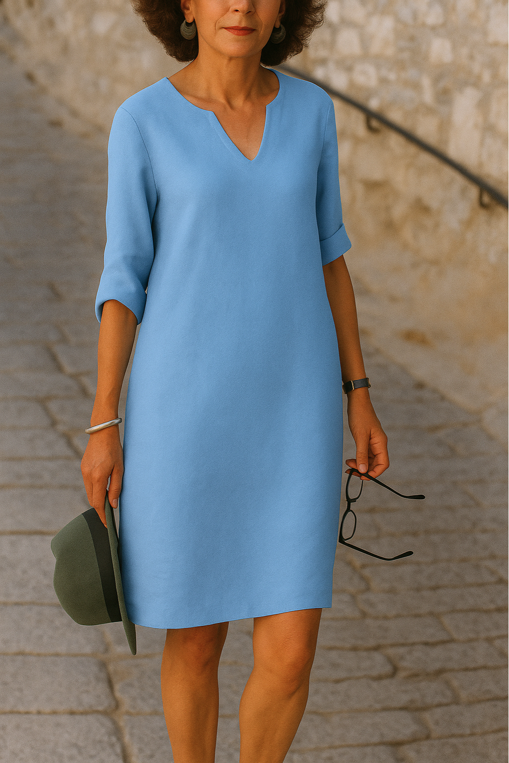 Ria – Elegant V-hals Kjole