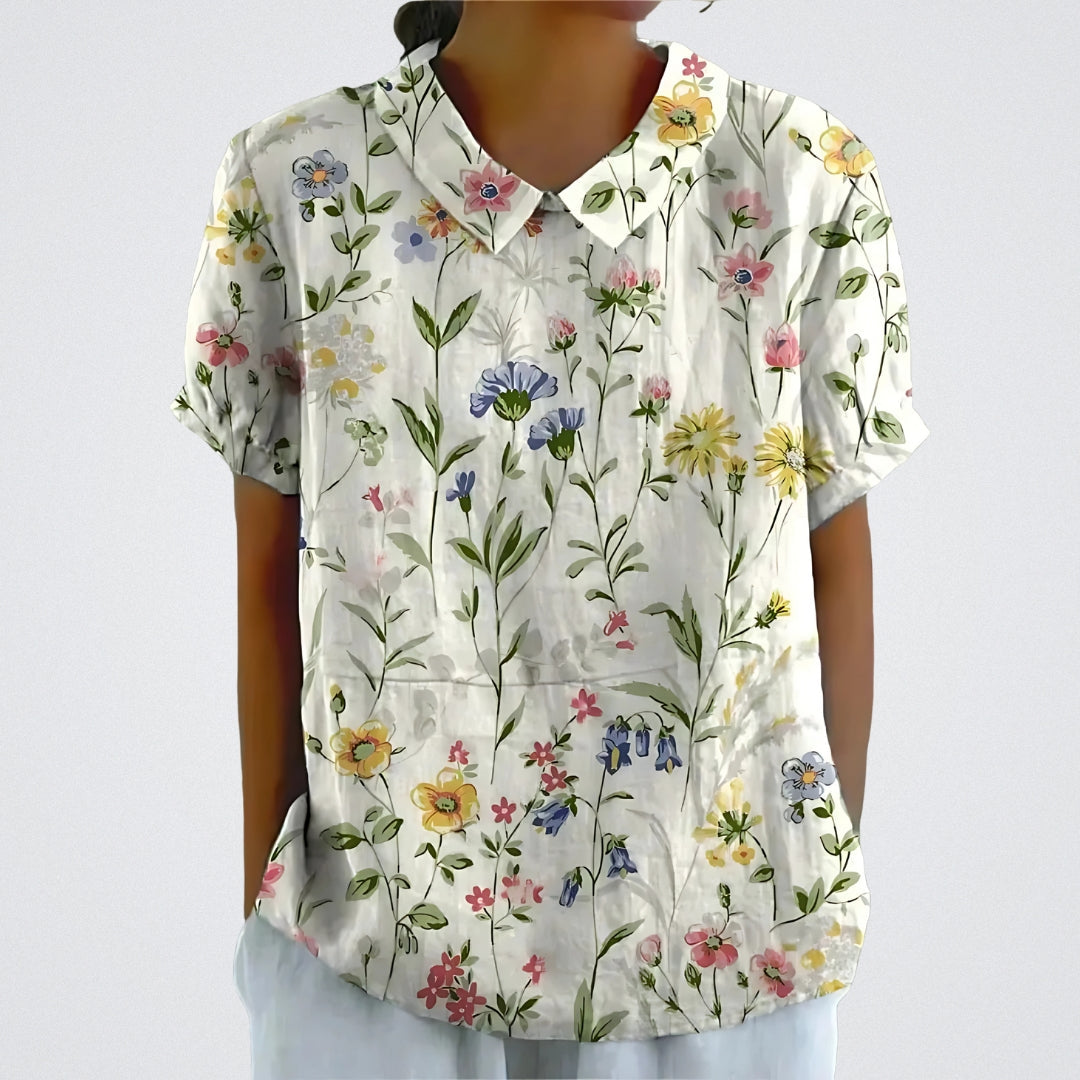 Lina – Blomstret Bluse