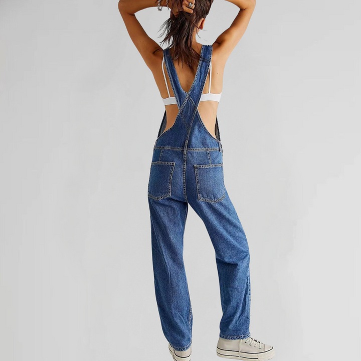 Jacqui – Behagelig Denim-Jumpsuit med Urban Stil og Feminin Pasform