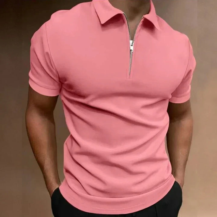 Theo – Klassisk Poloshirt med Lynlås