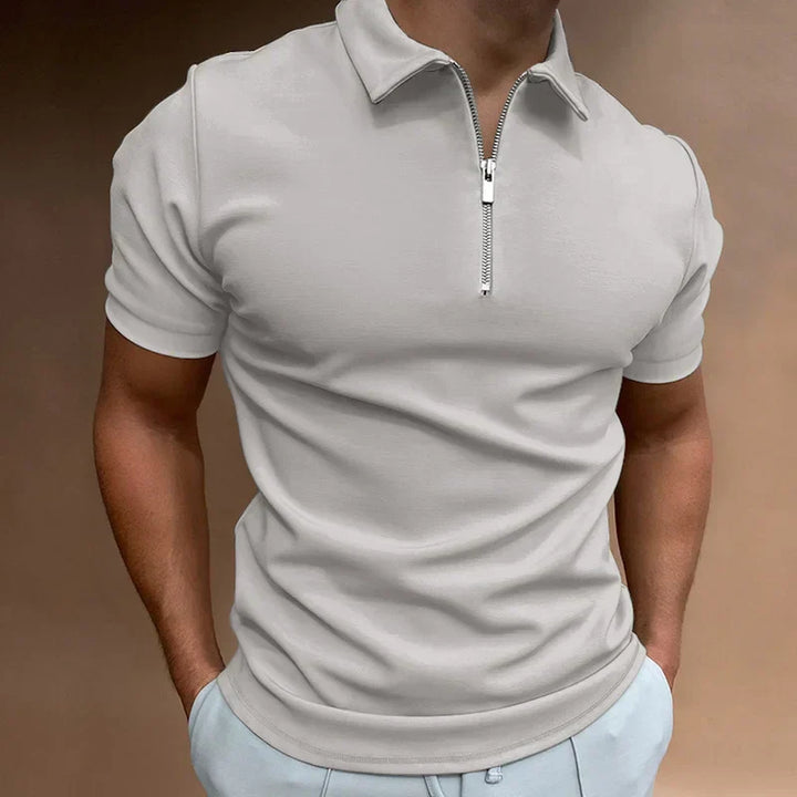 Theo – Klassisk Poloshirt med Lynlås