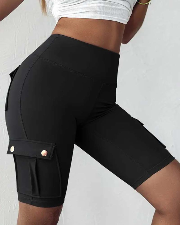 Warda – High-Waisted Shorts med Lommer