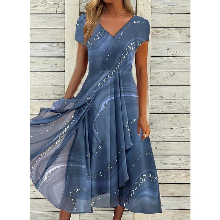 Naomi – Midi V-hals Kjole