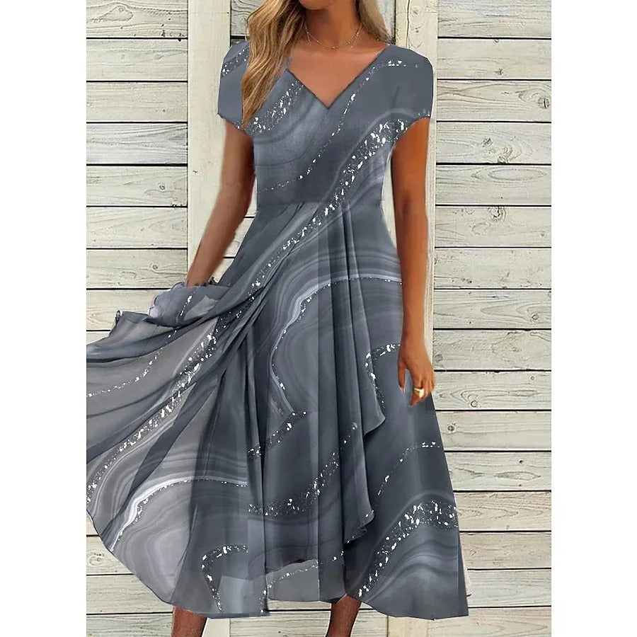 Naomi – Midi V-hals Kjole
