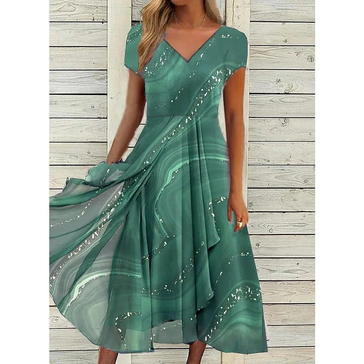 Naomi – Midi V-hals Kjole