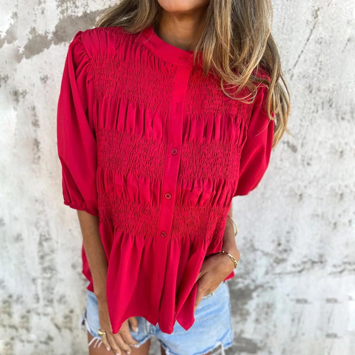 Jette – Elegant Bluse i Ibiza-Stil