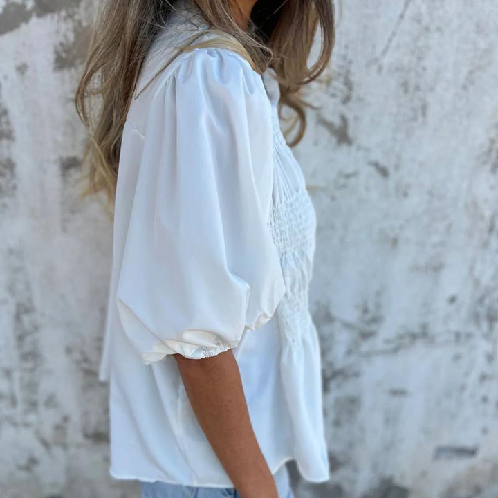 Jette – Elegant Bluse i Ibiza-Stil