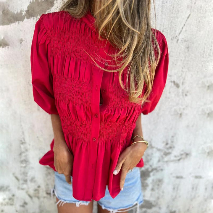 Jette – Elegant Bluse i Ibiza-Stil
